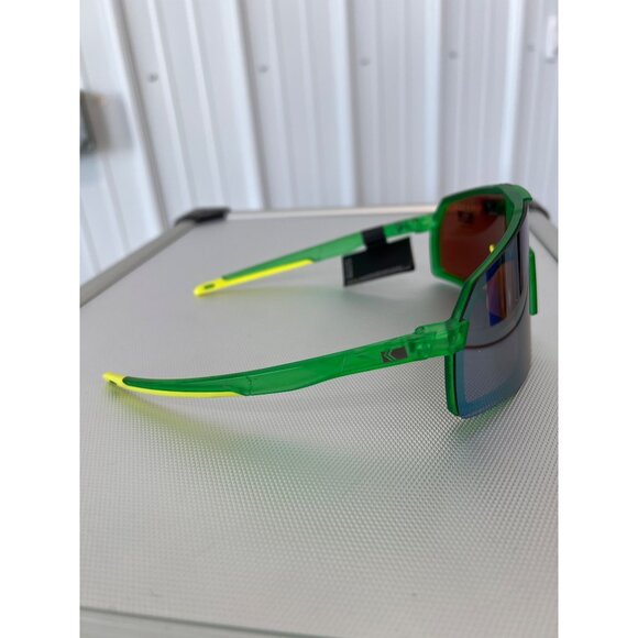 Kreedom Polycarbonate Sports Sunglasses UV Protection Green Yellow Cycling NEW - Picture 6 of 6